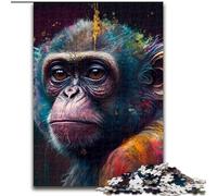 Puzzle da 1000 pezzi per adulti, motivo: Fantasy Monkey, 1000 pezzi, opera d'arte, decorazione, giocattolo di intelligenza per giochi al chiuso in famiglia (dimensioni 50x75cm)