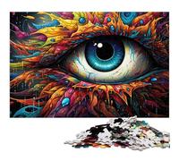 Puzzle da 1000 pezzi per adulti motivo fantasy occhi di drago divertimento per famiglie con poster abbinato e foglio di quiz 1000 pezzi (38x26 cm)