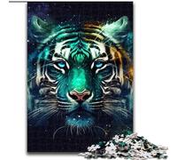 Puzzle da 1000 pezzi per adulti, motivo: Fantasy Tiger, livello di difficoltà: principiante, ideale come regalo di compleanno e per le feste (dimensioni: 50x75cm).
