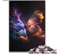 Puzzle da 1000 pezzi per adulti,motivo: "Farfalla e Nebulosa",in legno,per adolescenti dai 14 anni in su,decorazione per la casa,50x75cm,perfetto per decorazioni per la casa,compleanni,feste e regali