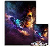 Puzzle da 1000 pezzi per adulti, motivo: farfalla e nebulosa, puzzle impossibili per adulti, perfetto per la casa o l'ufficio, regalo di Natale ideale, 50x75CM/19,68x29,52 pollici.