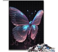 Puzzle da 1000 pezzi per adulti, motivo farfalla rosa e viola, in legno, intrattenimento rilassante, regalo di Natale perfetto e decorazione per la casa, 1000 pezzi(50x75cm)