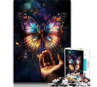 Puzzle da 1000 pezzi per adulti, motivo: farfalla, sogno d'arte, per adolescenti, giocattoli per l'intrattenimento della famiglia con poster abbinato e foglio di quiz (dimensioni 75x50cm)