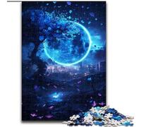 Puzzle da 1000 pezzi per adulti, motivo farfalla sulla luna, perfetto per il divertimento in famiglia a Natale, Ringraziamento, compleanni e Pasqua, 50x75cm
