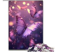 Puzzle da 1000 pezzi per adulti, motivo farfalla viola, puzzle da 1000 pezzi fai da te, stimolante gioco di ingegno, attività interattiva per famiglie (dimensioni 26x38cm)