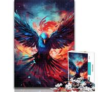 Puzzle da 1000 pezzi per adulti, motivo: fenice colorata, per adolescenti, 1000 pezzi, giocattoli educativi, ideali come regalo per tutta la famiglia, 26x38cm