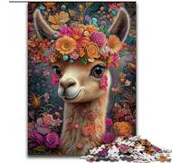 Puzzle da 1000 pezzi per adulti, motivo: fiore di alpaca, giocattoli per l'intrattenimento della famiglia, ideali come regali per tutta la famiglia dai 14 anni in su (dimensioni 50x75cm)