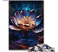 Puzzle da 1000 pezzi per adulti, motivo: fiore di loto, puzzle magico impossibile per adulti, dimensioni 26x38cm, rompicapo fai da te impegnativo, gioco perfetto per famiglie o regalo decorativo.