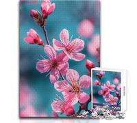 Puzzle da 1000 pezzi per adulti, motivo: fiore rosa, giapponese, divertente e tranquillo, per il tempo libero, giocattolo di precisione, dimensioni: 38x52cm