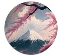 Puzzle da 1000 pezzi per adulti, motivo: fiori di ciliegio giapponesi, puzzle rotondo da 1000 pezzi, ideale come regalo di Natale e come decorazione per la casa (67,5x67,5cm)