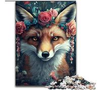 Puzzle da 1000 pezzi per adulti, motivo fiori di volpe, regalo di Natale, ideale per ufficio, camera da letto e soggiorno (dimensioni 26x38cm)