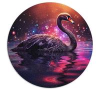 Puzzle da 1000 pezzi per adulti, motivo: Galaxy Black Swan, puzzle rotondo da 1000 pezzi per adulti, giocattolo educativo per adolescenti, decorazione per casa e ufficio, 67,5x67,5 cm.
