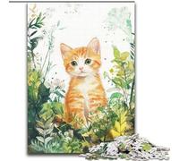 Puzzle da 1000 pezzi per adulti, motivo: gatto arancione, 1000 pezzi, ideale come regalo per il divertimento in famiglia, per compleanni e Natale, 26x38cm