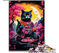 Puzzle da 1000 pezzi per adulti,motivo: gatto giapponese colorato,in legno,regalo perfetto per genitori,amanti e amici - età 14+,dimensioni 50x75cm,ideale per compleanni,vacanze,Natale e Halloween