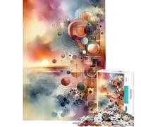 Puzzle da 1000 pezzi per adulti motivo geometrico etereo e fantasioso difficile e stimolante da assemblare gioco pratico adatto a persone dai 14 anni in su (38x52cm)