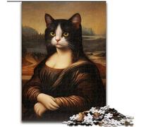 Puzzle da 1000 pezzi per adulti, motivo Gioconda, per decorare la casa, ideale come regalo di Natale e Capodanno per adolescenti, 50x75cm