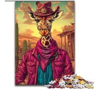 Puzzle da 1000 pezzi per adulti, motivo: giraffa, aiuta il cervello a esercitare i giocattoli che creano dipendenza per coltivare la pazienza, decorazione perfetta (dimensioni 50x75cm)