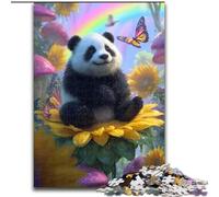 Puzzle da 1000 pezzi per adulti, motivo Girasole e Panda, per decorazioni per la casa e gioco interattivo per famiglie, (dimensioni 26x38cm)