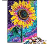 Puzzle da 1000 pezzi per adulti, motivo Girasole fantasy, perfetto per il divertimento in famiglia a Natale, Ringraziamento, compleanni e Pasqua, 50x75cm