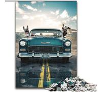 Puzzle da 1000 pezzi per adulti, motivo: giro in giostra con cani, in legno, attività divertente per la casa, 50x75cm, decorazione artistica fai da te, regalo di compleanno perfetto