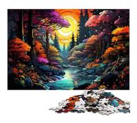 Puzzle da 1000 pezzi per adulti motivo giungla psichedelica colorata in legno regalo divertente 1000 pezzi (75x50 cm)
