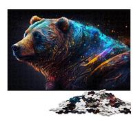 Puzzle da 1000 pezzi per adulti motivo: graffiti orso bruno puzzle per famiglie attività divertenti a casa regalo di compleanno regali da viaggio (dimensioni 75x50 cm)