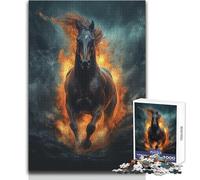 Puzzle da 1000 pezzi per adulti, motivo: Incubo, cavallo selvaggio, cavalla, divertente e tranquillo, giocattolo da gioco con precisione esatta, dimensioni: 38x26cm