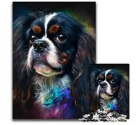 Puzzle da 1000 pezzi per adulti, motivo: King Charles Spaniel, perfetti per riunioni di famiglia, compleanni e festività, 26X38CM/10,23x14,96 pollici.