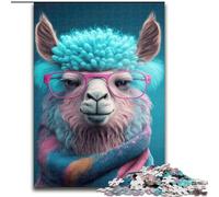 Puzzle da 1000 pezzi per adulti, motivo: lama, in legno, idea regalo unica per decorare la casa, 50x75cm, gioco rompicapo per adolescenti, regalo perfetto per le feste
