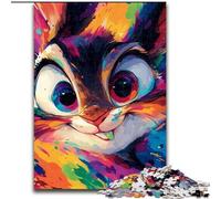 Puzzle da 1000 pezzi per adulti, motivo: leone colorato in legno, idea regalo unica per decorare la casa fai da te, 50x75cm, gioco rompicapo per adolescenti, regalo perfetto per le feste
