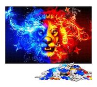 Puzzle da 1000 pezzi per adulti motivo leone per famiglie per divertirsi a casa come regalo di compleanno da viaggio 1000 pezzi (75x50 cm)