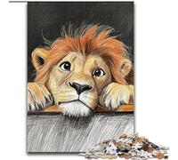 Puzzle da 1000 pezzi per adulti, motivo leone triste, puzzle da 1000 pezzi per adulti, ideale come regalo di compleanno o per le feste, giocattolo da gioco per feste (dimensioni 50x75cm)