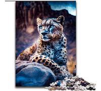 Puzzle da 1000 pezzi per adulti, motivo leopardo, in cartone, gioco interattivo per famiglie, decorazione fai da te per la casa, sfida per la mente, regalo da 1000 pezzi(26x38cm)
