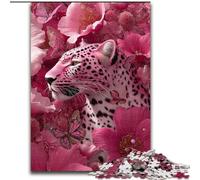 Puzzle da 1000 pezzi per adulti, motivo leopardo rosa, puzzle da 1000 pezzi fai da te, stimolante gioco di ingegno, attività interattiva per famiglie (dimensioni 50x75cm)