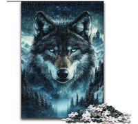 Puzzle da 1000 pezzi per adulti, motivo Lupo, decorazione da parete per la casa e gioco per la famiglia, regalo (dimensioni 50x75cm)