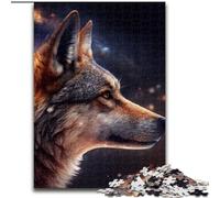 Puzzle da 1000 pezzi per adulti, motivo: lupo fantasy, in legno, perfetto come regalo di Natale e Capodanno, regalo di Natale 50x75cm per la casa, per allenare la mente e come regalo di Natale