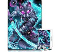 Puzzle da 1000 pezzi per adulti, motivo: lupo, samurai, guerriero, decorazione per la casa, gioco educativo, regalo per compleanni (dimensioni 38x26cm)
