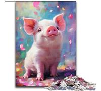 Puzzle da 1000 pezzi per adulti, motivo maialino, perfetto per adolescenti, per rafforzare i legami familiari, rompicapo e regalo fai da te per la casa, 50x75cm