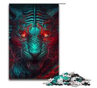Puzzle da 1000 pezzi per adulti motivo mostro blu tigre idea regalo per un'educazione intellettuale decompressiva 75x50 cm