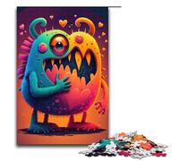 Puzzle da 1000 pezzi per adulti motivo: Mostro Cuori e Amore rilassante gioco per famiglie antistress sfida difficile 75x50 cm.