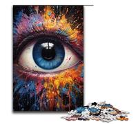 Puzzle da 1000 pezzi per adulti motivo occhi fantasy colorati decorazione da parete adatto per la decorazione del desktop 75x50 cm.