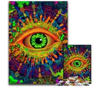 Puzzle da 1000 pezzi per adulti, motivo: occhio psichedelico, adolescenti, coppie e amici per compleanni e Natale, 50x75cm