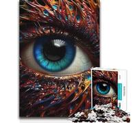 Puzzle da 1000 pezzi per adulti, motivo: occhio psichedelico, bellissimo design, regalo di compleanno, 38x26cm (1000 pezzi).