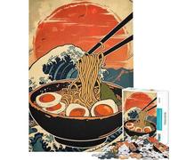 Puzzle da 1000 pezzi per adulti motivo "Onda giapponese Ramen" gioco di puzzle decorativo da parete un'opera d'arte ideale come regalo per tutta la famiglia (dimensioni 38x52cm)
