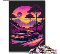 Puzzle da 1000 pezzi per adulti, motivo: onde retrò colorate, in legno, perfetto come decorazione fai da te o regalo di compleanno, 50x75cm per compleanni, feste e occasioni speciali