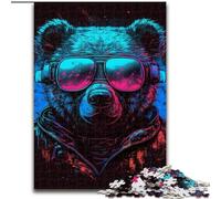 Puzzle da 1000 pezzi per adulti, motivo: orso bruno, in legno, per adolescenti dai 14 anni in su, decorazione per la casa, 50x75cm, gioco educativo e divertente per interni