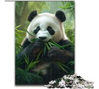 Puzzle da 1000 pezzi per adulti, motivo: panda che mangia bambù, in legno, ideale come regalo di compleanno, festa, Natale, Halloween, dimensioni: 50X75CM