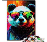 Puzzle da 1000 pezzi per adulti, motivo: Panda PopArt, puzzle per adulti, dimensioni 50x75cm, per amanti dei viaggi e coppie, giocattolo stimolante.