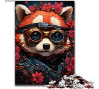 Puzzle da 1000 pezzi per adulti, motivo: panda rosso, impegnativo, dimensioni 26x38cm, regalo per uomini e donne, per tutti i giorni e per occasioni speciali.