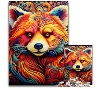 Puzzle da 1000 pezzi per adulti, motivo: panda rosso, in cartone, gioco di sfida per adolescenti e famiglie, 26X38CM/10,23x14,96 pollici.